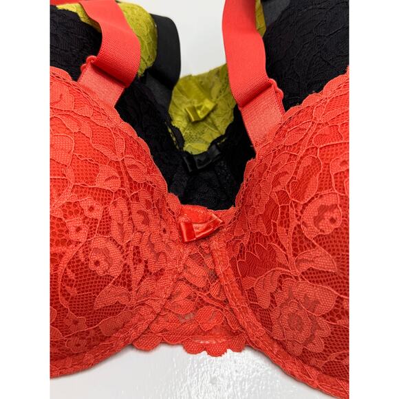 Curve Necessities Lace Underwire Bra Set – Size 38C (3-Pack) Great fall colors! - Picture 6 of 9